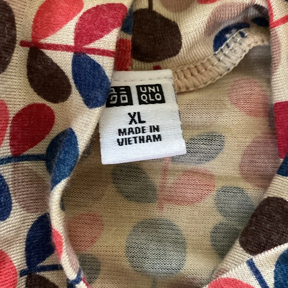 Uniqlo + Orla Kiely Mock Turtleneck long Sleeve Heattech size XL - Picture 4 of 6